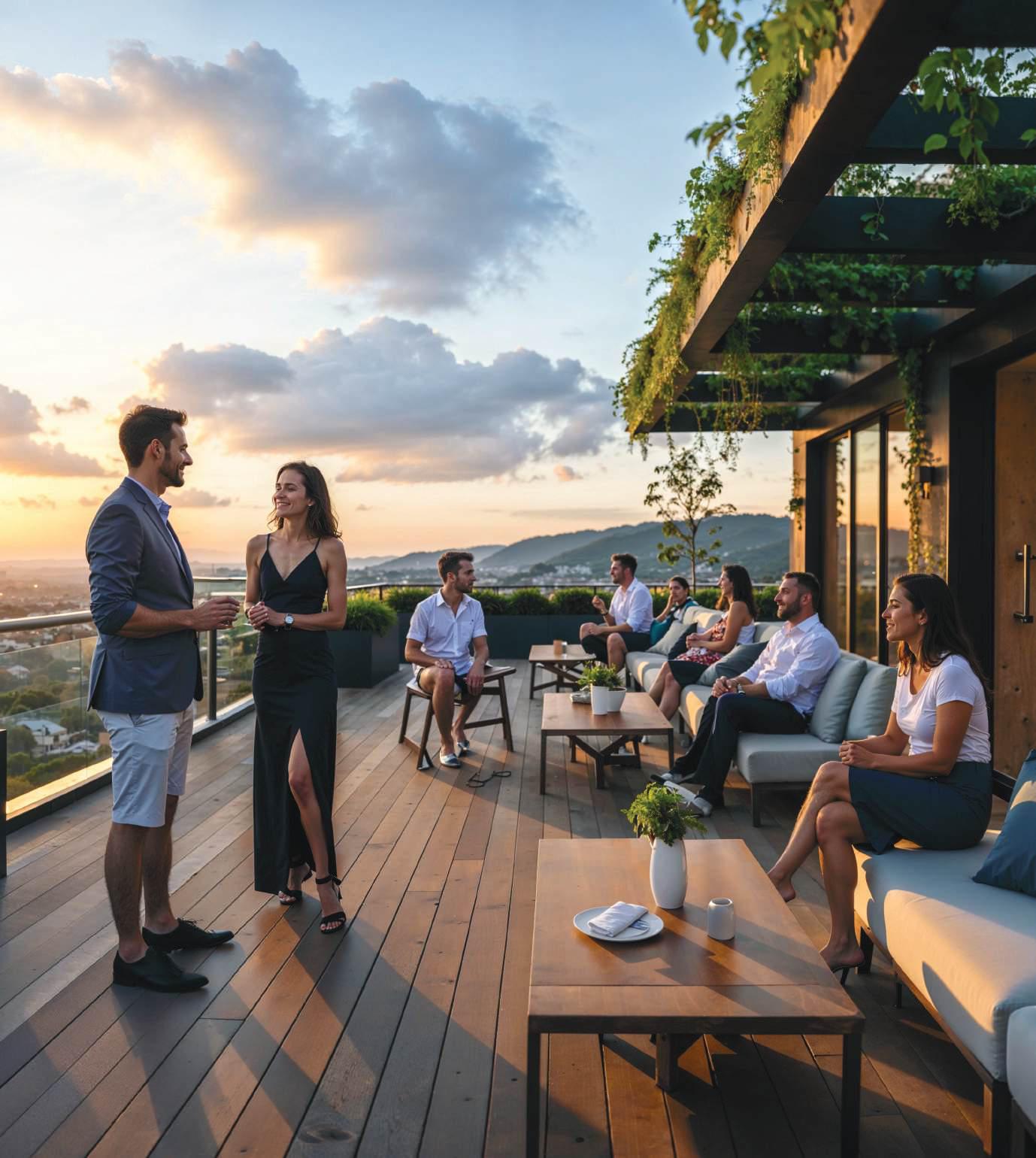 Rooftop terrace at Tru Spectrum Life, Santacruz West