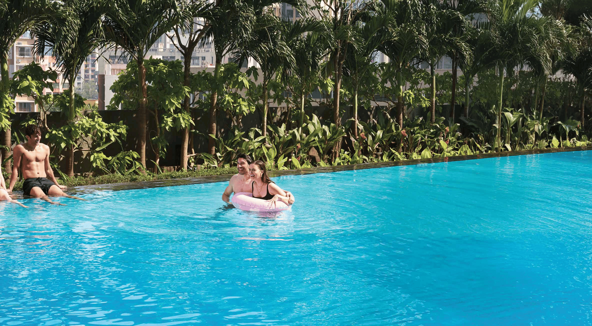 Swimming pool at Runwal Auris, Malad West