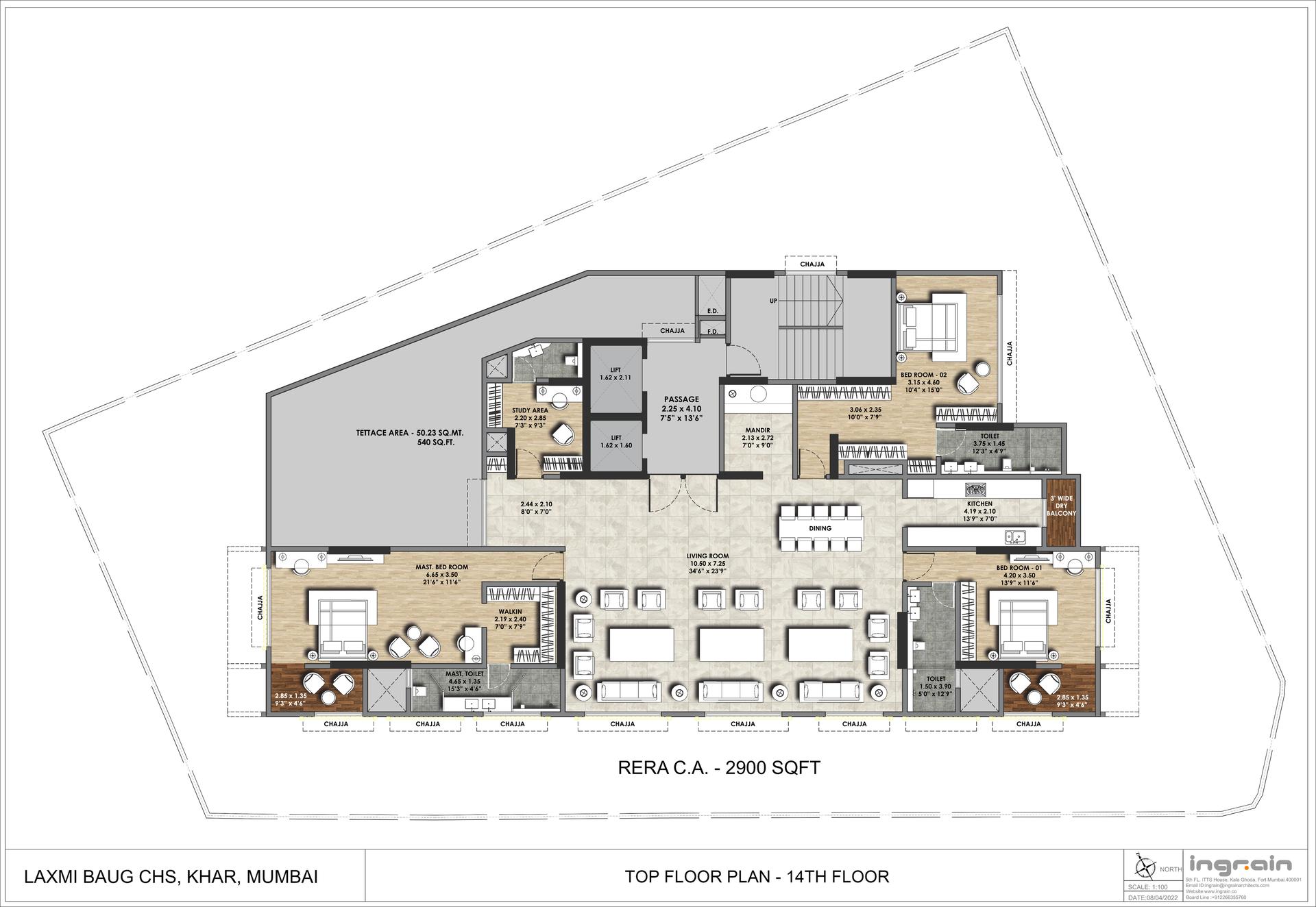 3BHK Premium floor plan