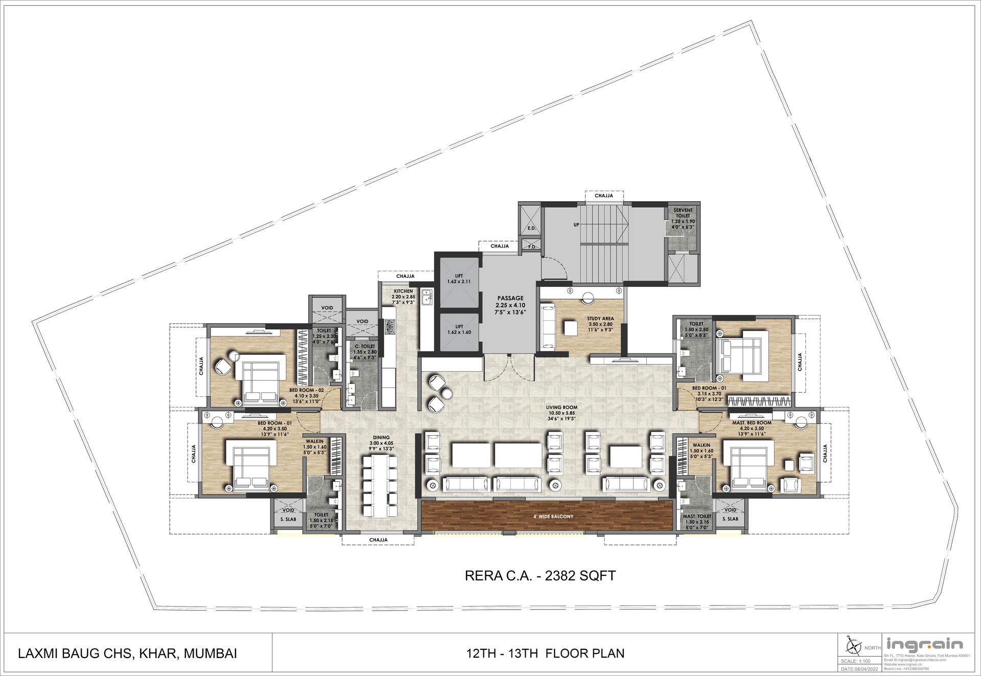 4BHK Luxury floor plan