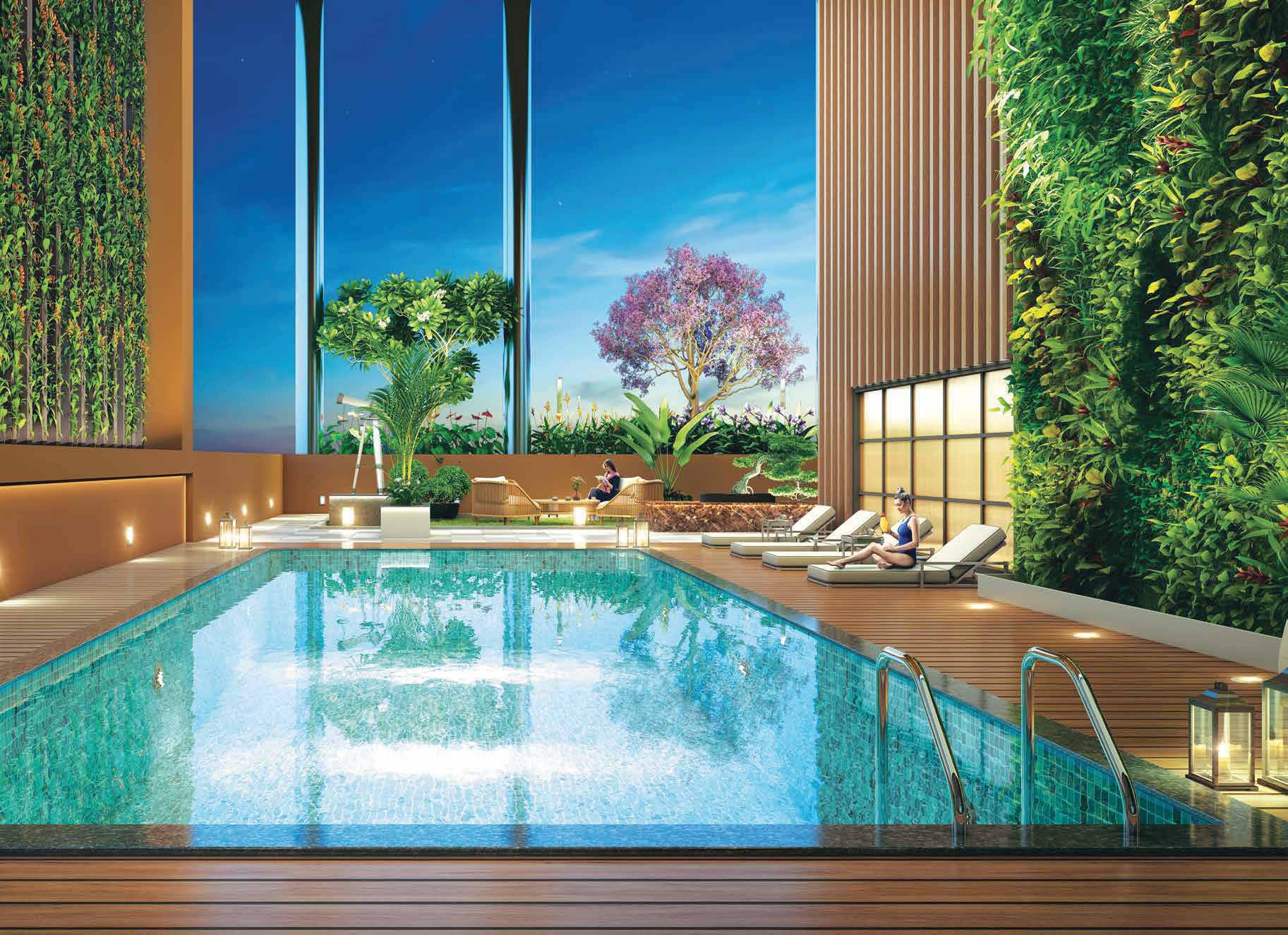 Swimming pool at Transcon Silver Bay, Bandra West