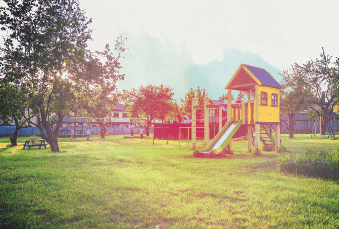 Children's play area at Tridhaatu Aranya, Chembur