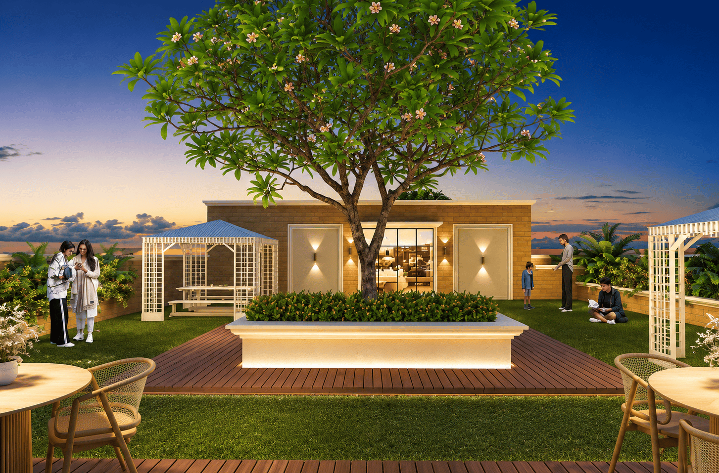 Landscaped gardens at Empire Maitri The Legend, Ghatkopar East