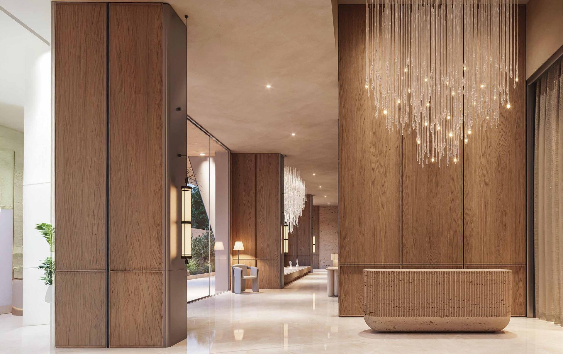 Grand entrance lobby at Paradigm Superstar, Bandra West