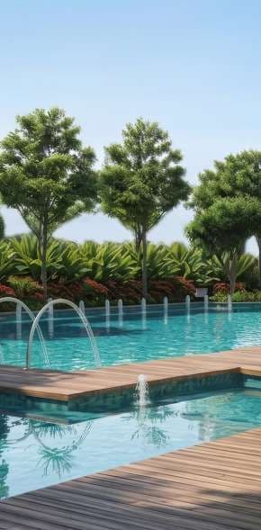 Swimming pool at L&T Ahana, Malad East