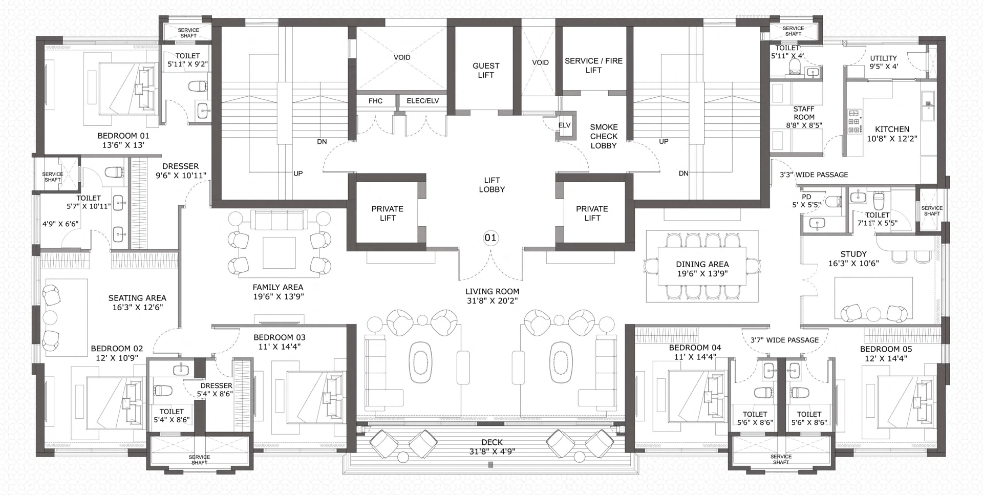 5.5 BHK floor plan