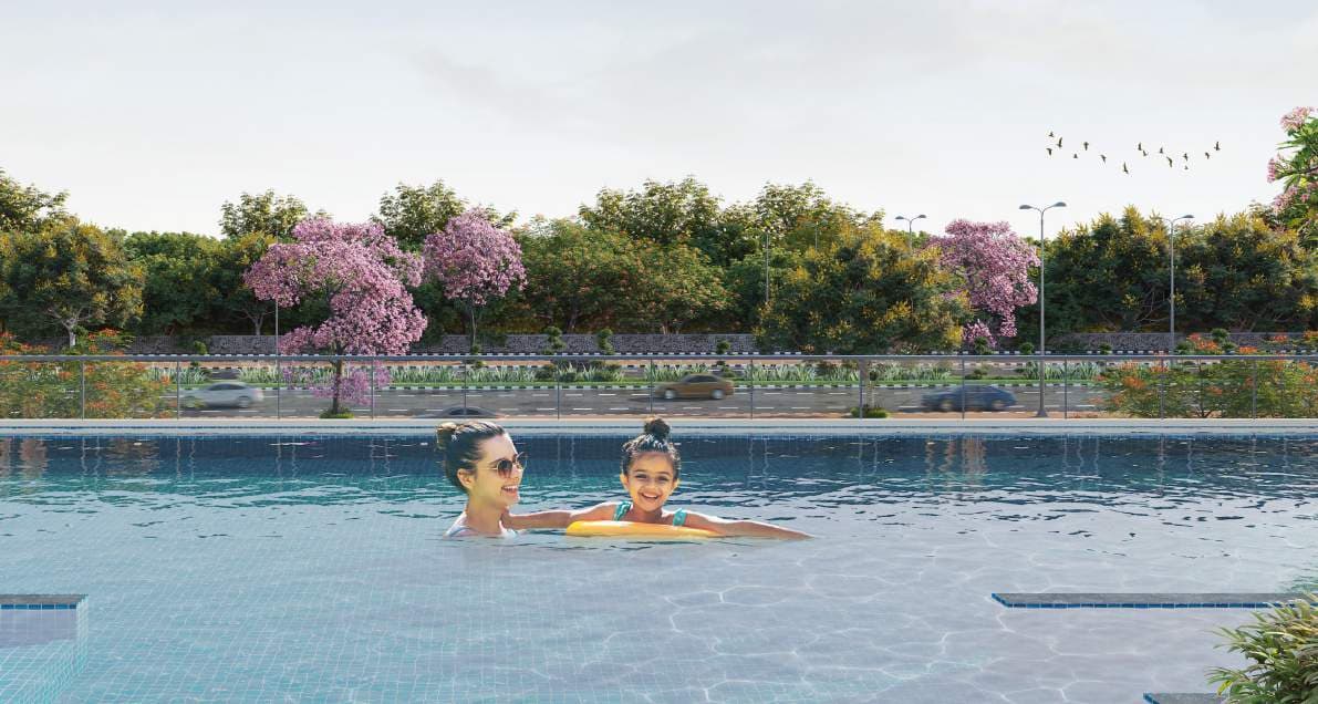 Swimming pool at Godrej Vistas, Vikhroli