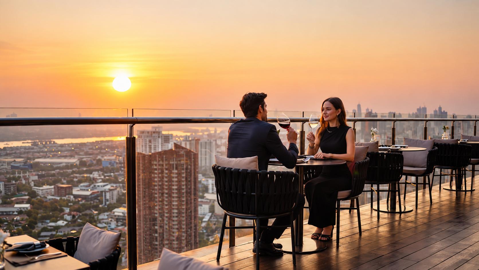Rooftop terrace at Shapoorji Pallonji Nine Arcs, Santacruz East
