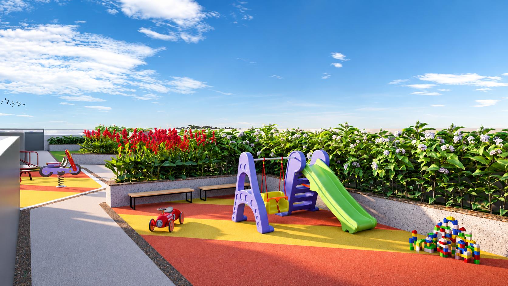 Children's play area at Shapoorji Pallonji Nine Arcs, Santacruz East