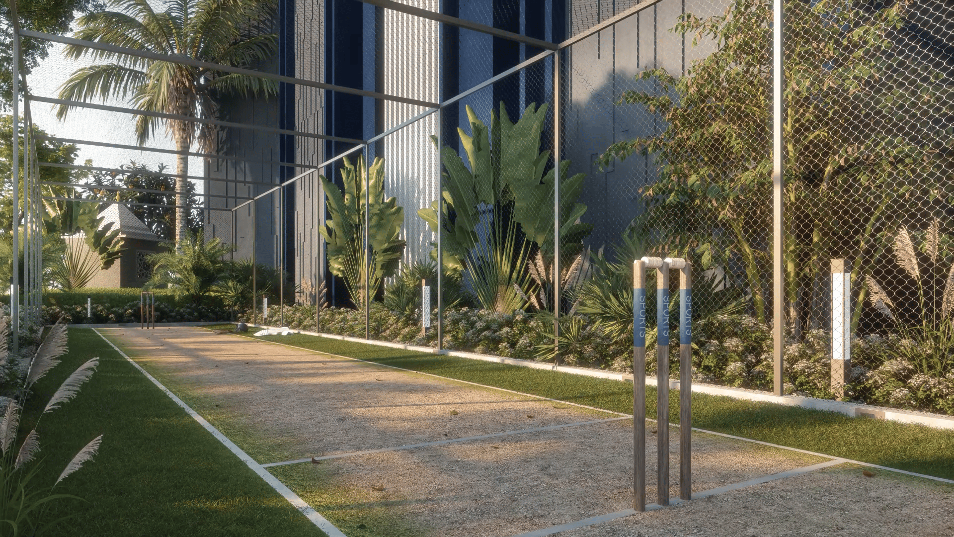 Cricket pitch at Runwal 7 Mahalaxmi, Mahalakshmi