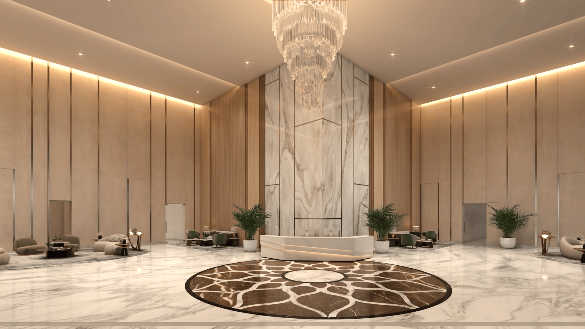 Grand entrance lobby at Runwal 7 Mahalaxmi, Mahalakshmi