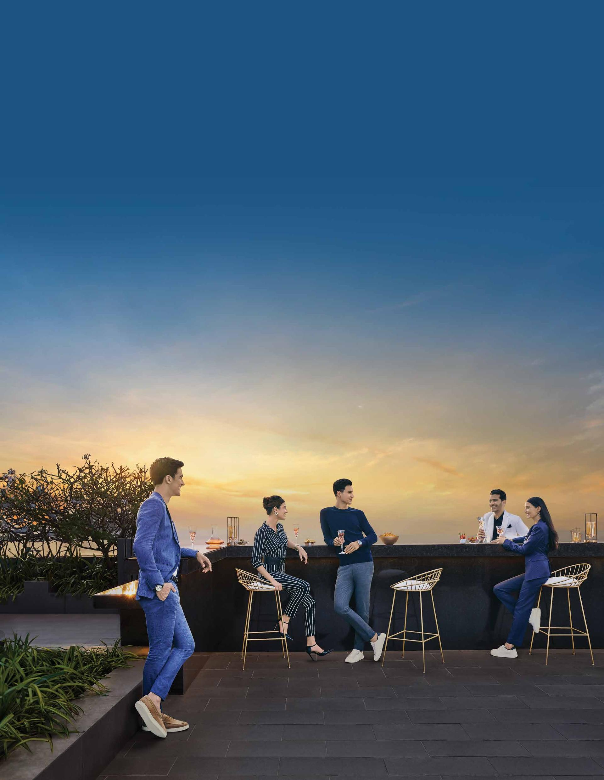 Rooftop terrace at Rustomjee 180 Bayview, Mahim
