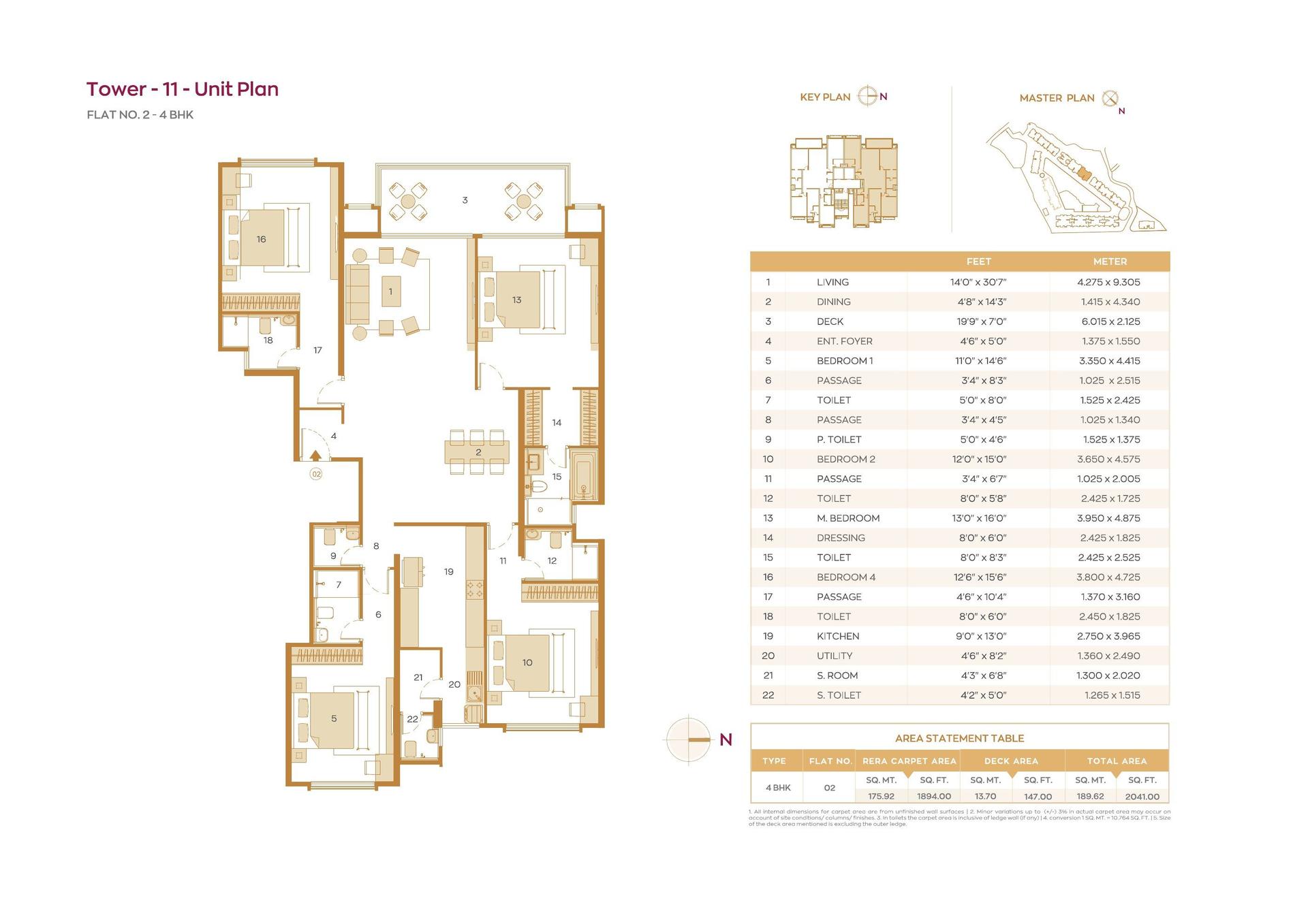4BHK Elite (Type 1) floor plan