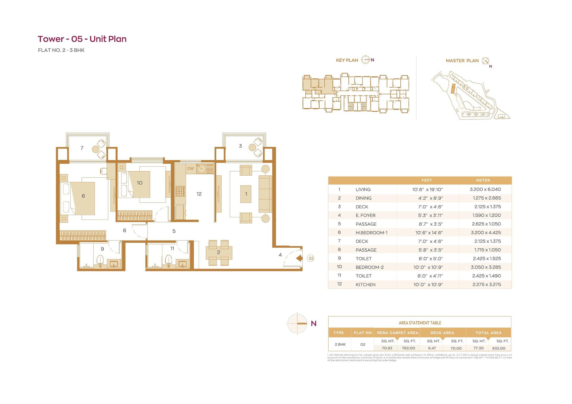 2BHK Elite floor plan