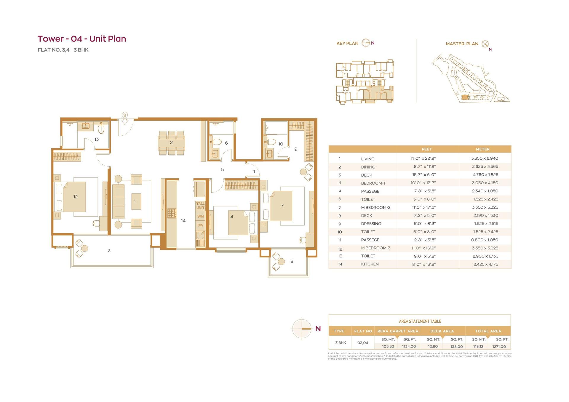 3BHK Ultra Luxury floor plan