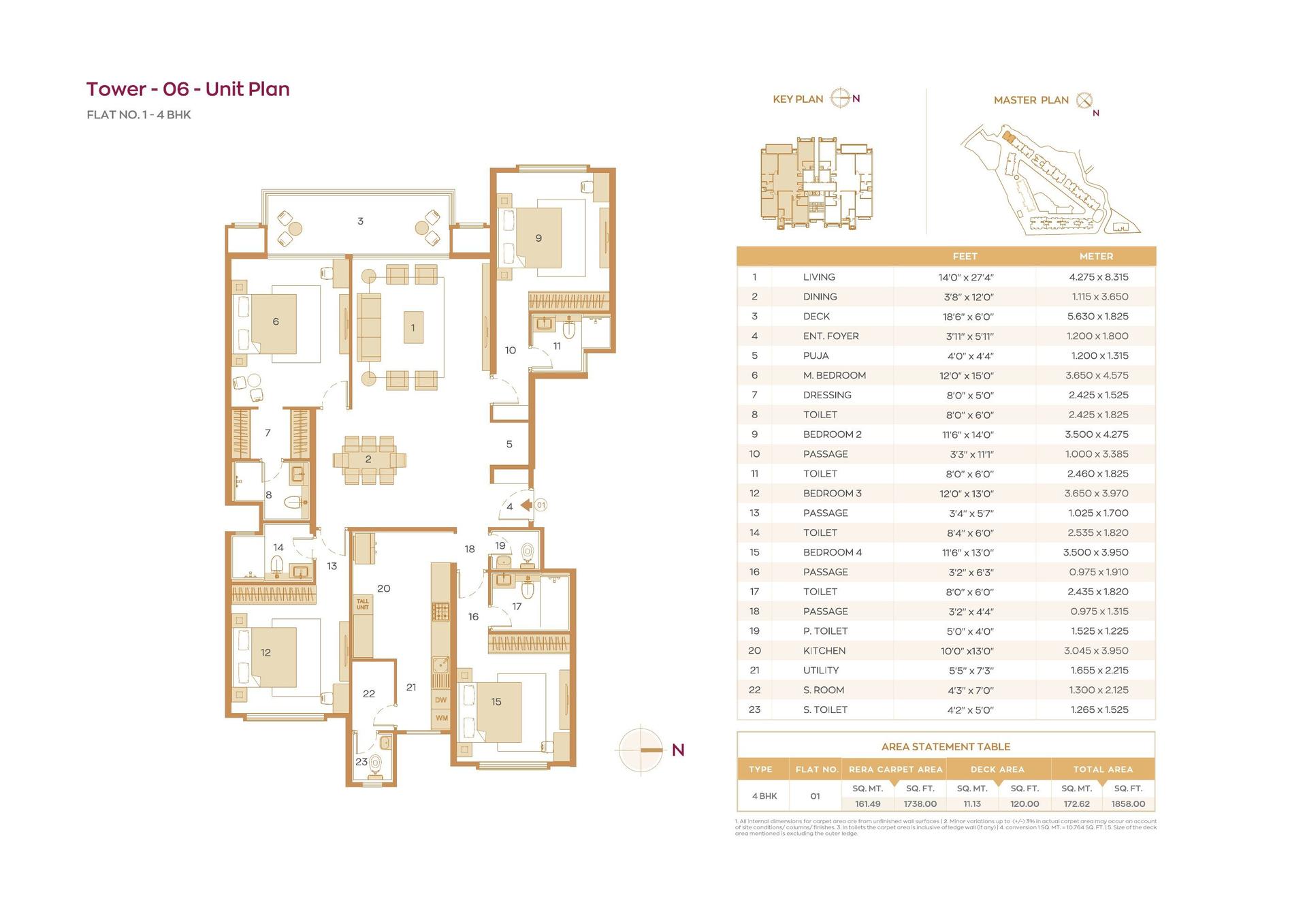 4BHK Super Elite floor plan