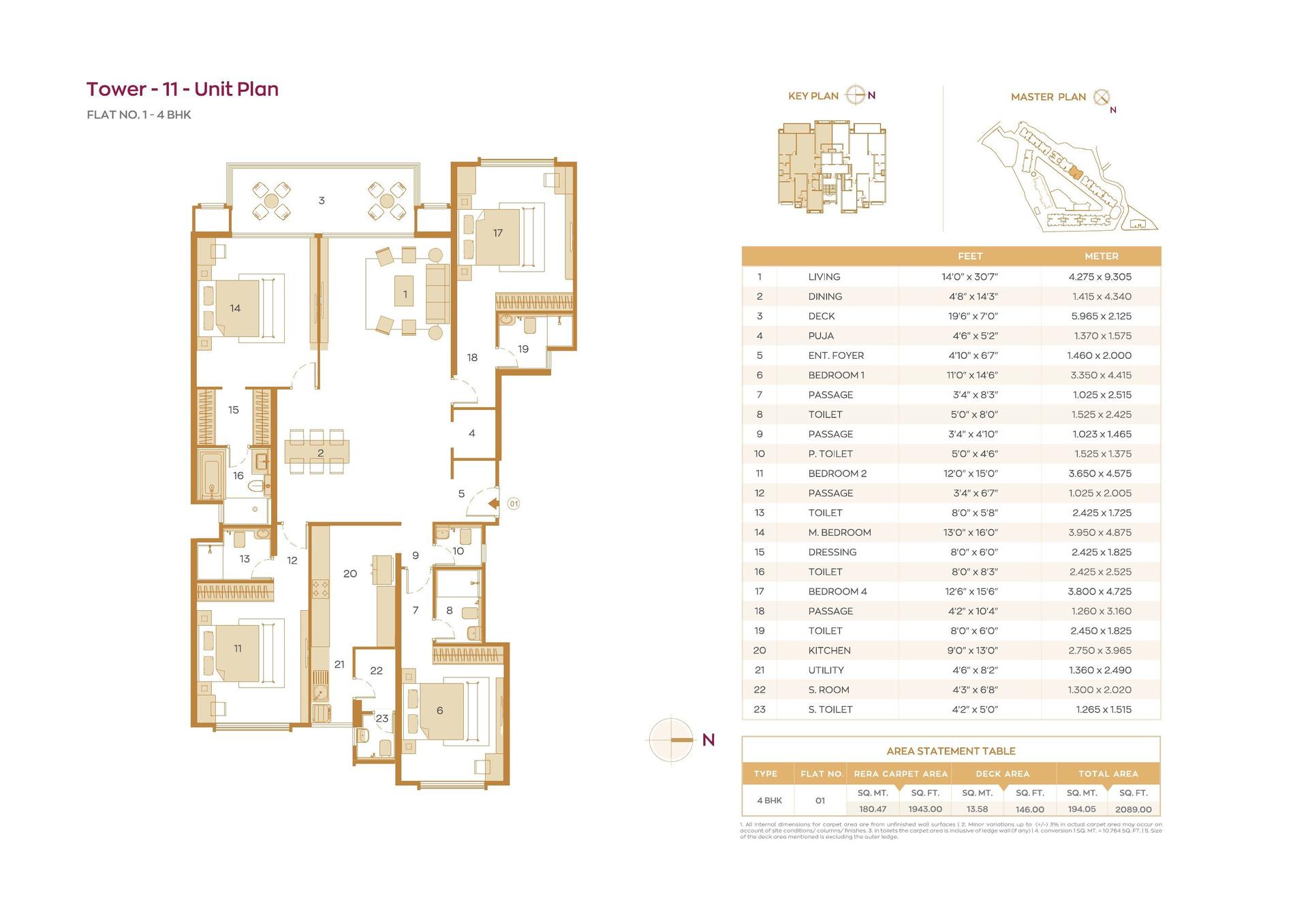 4BHK Luxury floor plan