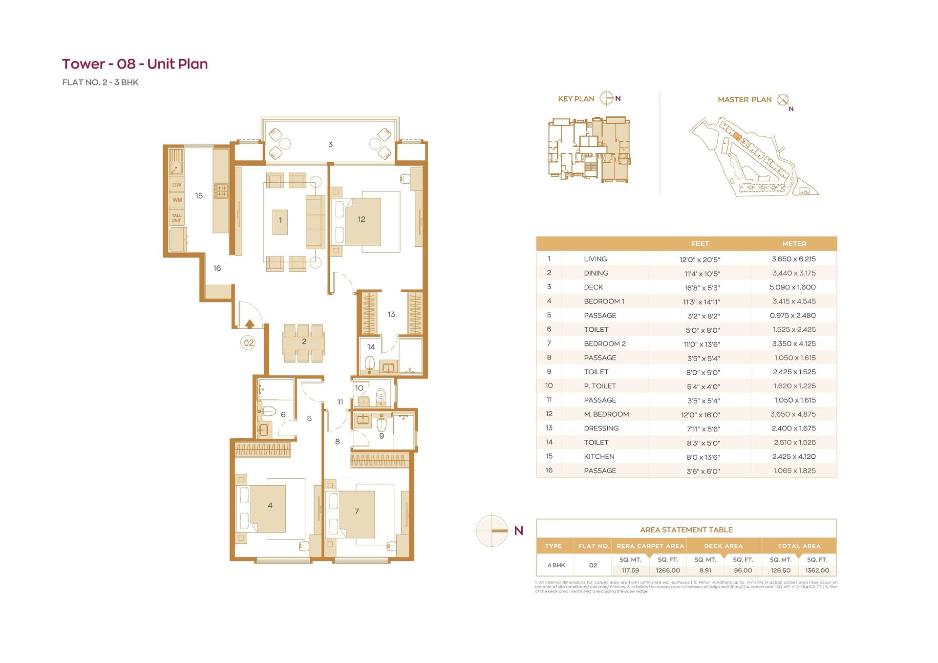3BHK Signature (Type 2) floor plan
