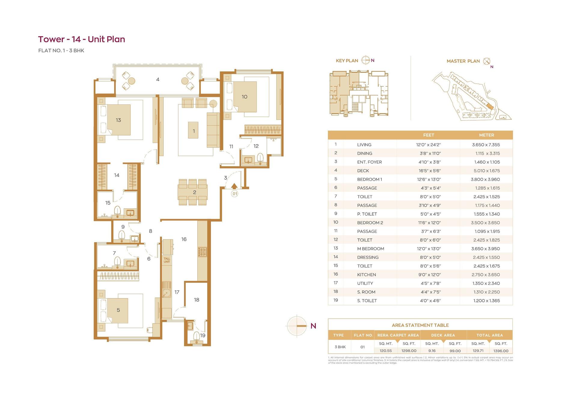 3BHK Super Premium floor plan