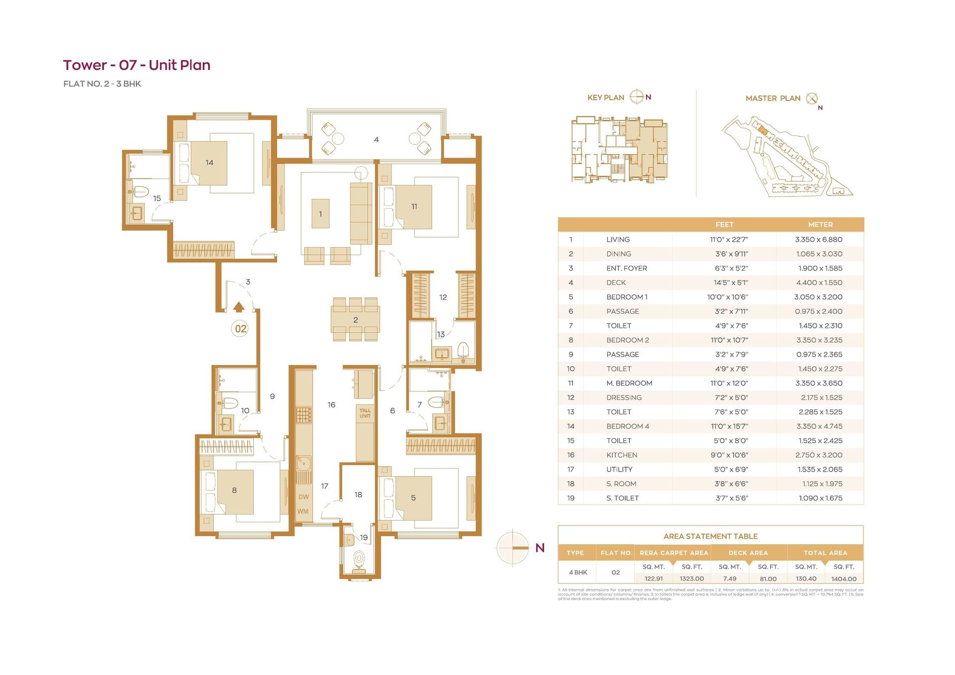 4BHK floor plan
