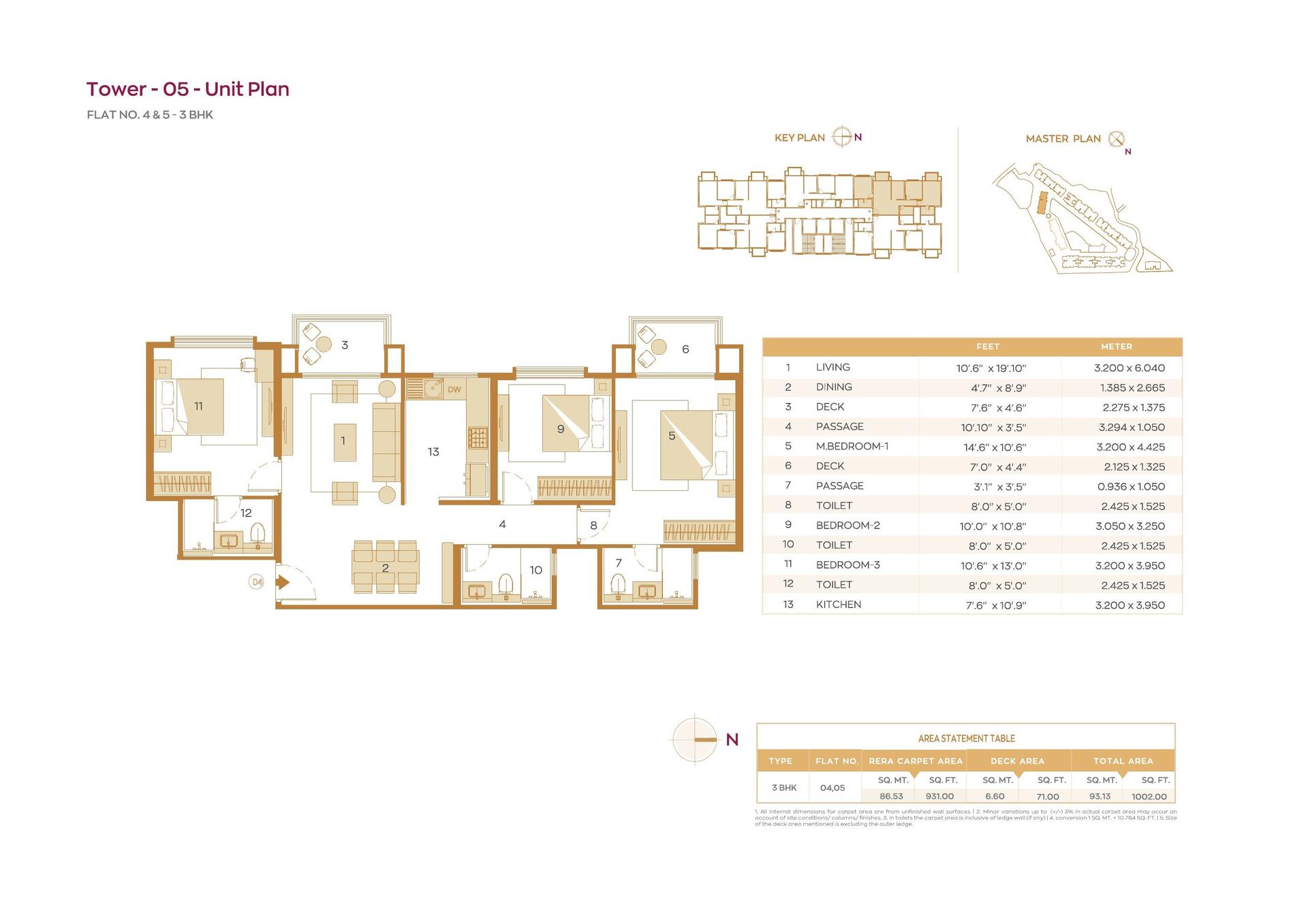 3BHK Signature floor plan