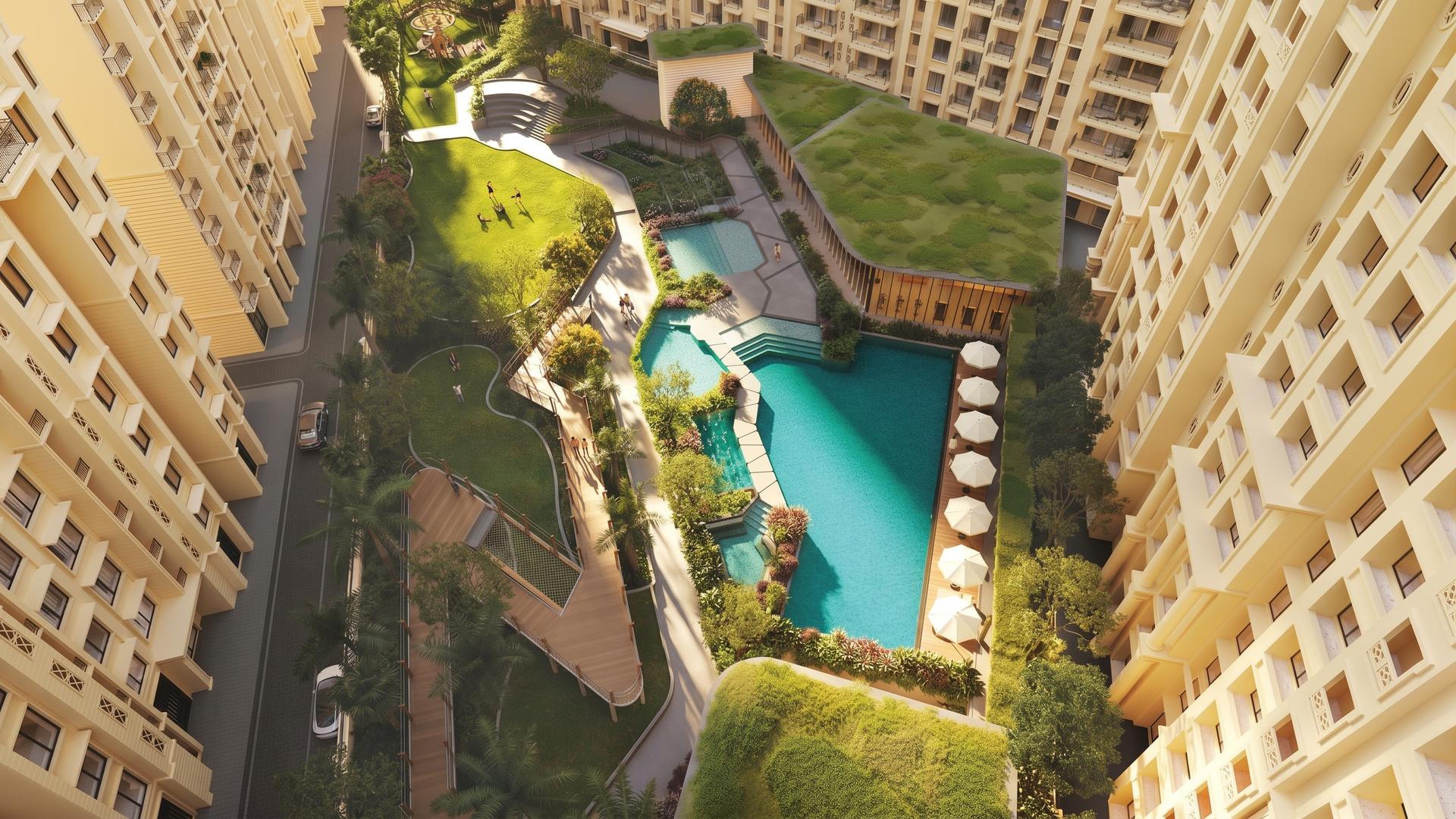 Swimming pool at Hiranandani Maitri Park, Chembur