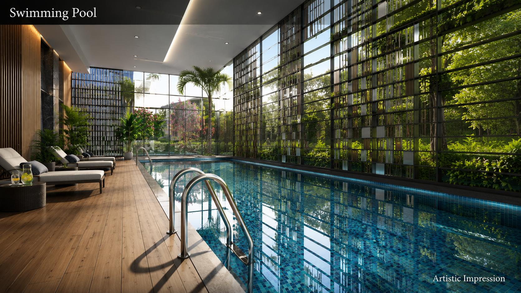 Swimming pool at Ajmera Boulevard, Malad West