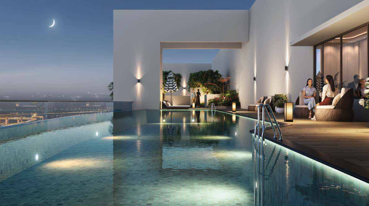 Swimming pool at Rustomjee Vista Bay, Parel
