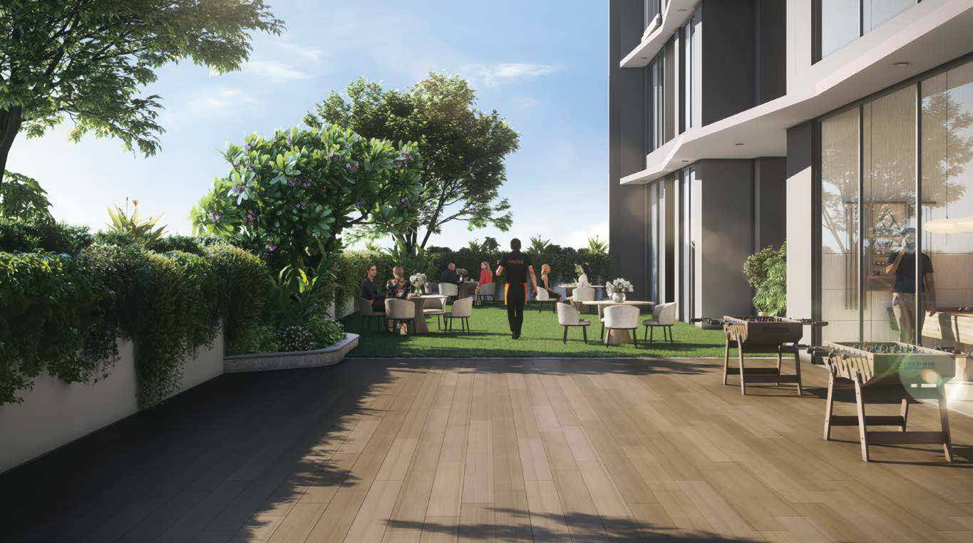 Party lawn at Rustomjee Vista Bay, Parel