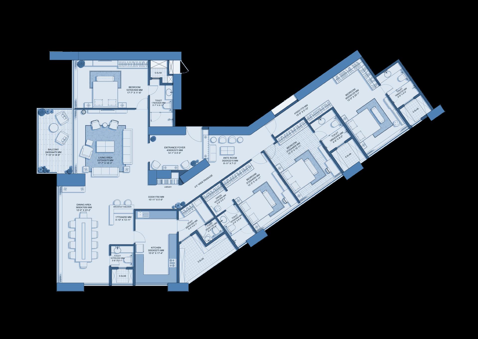 4BHK Ultra Premium floor plan