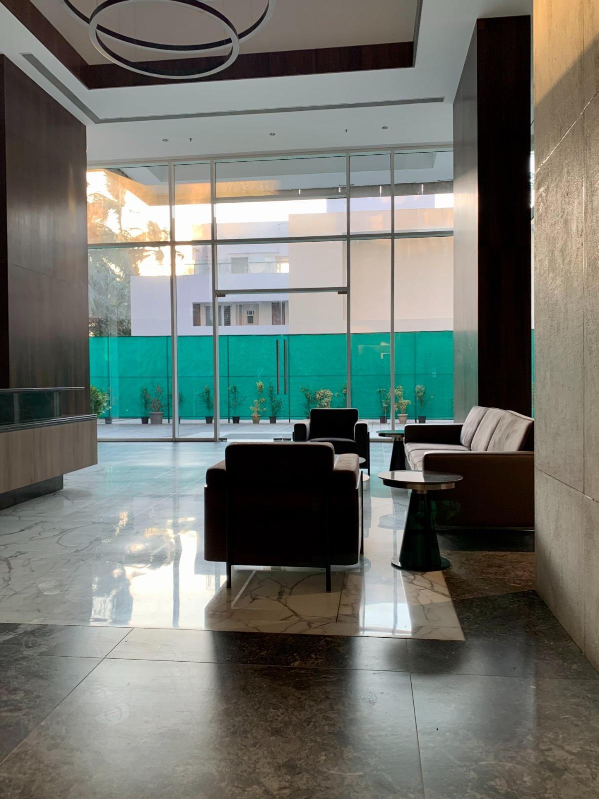 Grand entrance lobby at Raj Mahal, Juhu