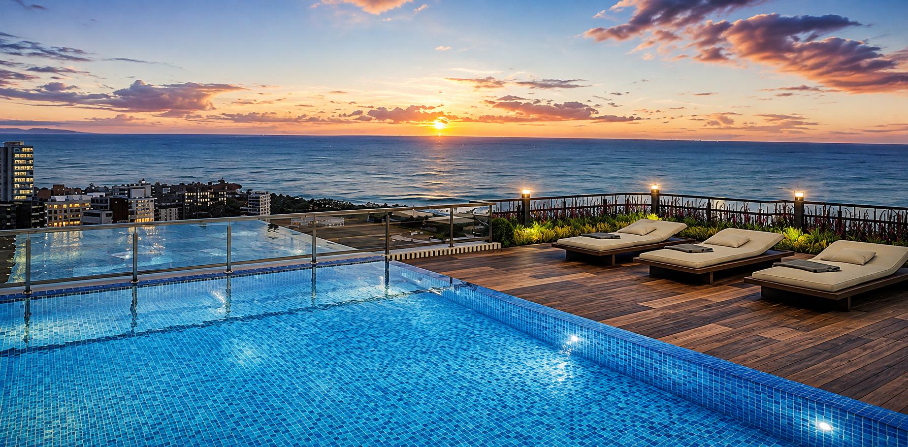 Swimming pool at Platinum Oceanic, Khar West