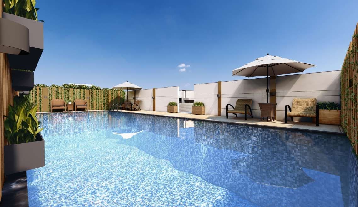 Swimming pool at Romell Asrava, Andheri West