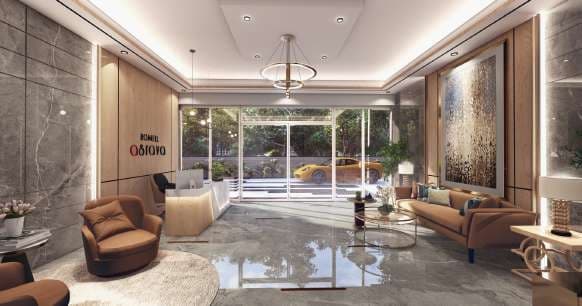 Grand entrance lobby at Romell Asrava, Andheri West