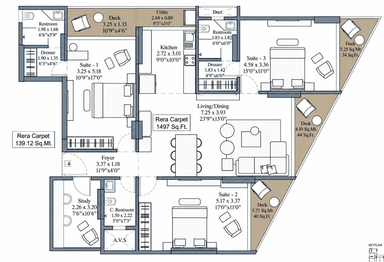 3.5BHK floor plan