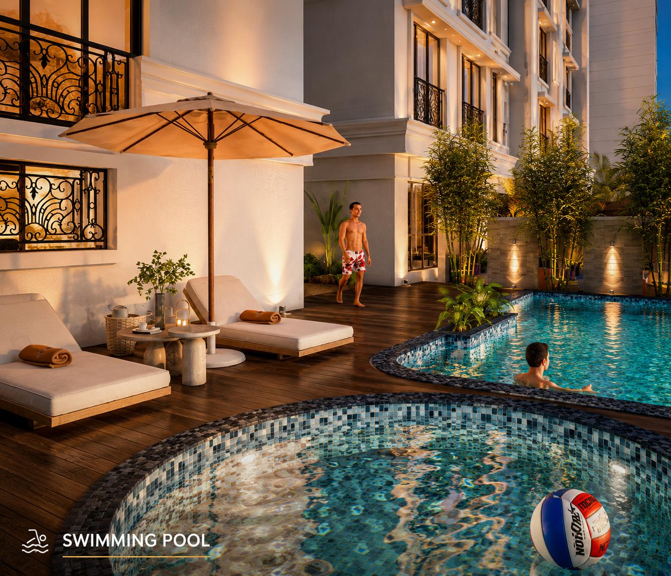 Swimming pool at Shree Om Paradise, Borivali West