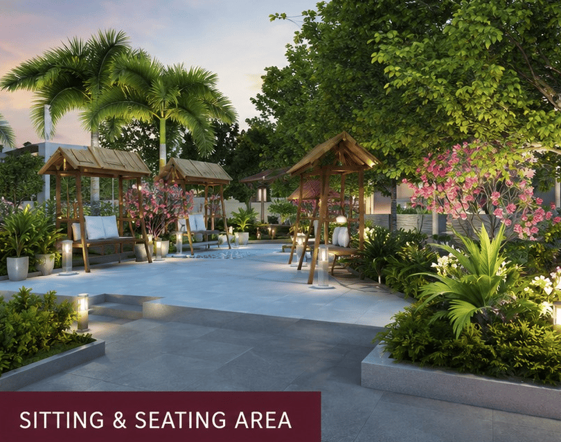 Landscaped gardens at Northern Hills, Dahisar East