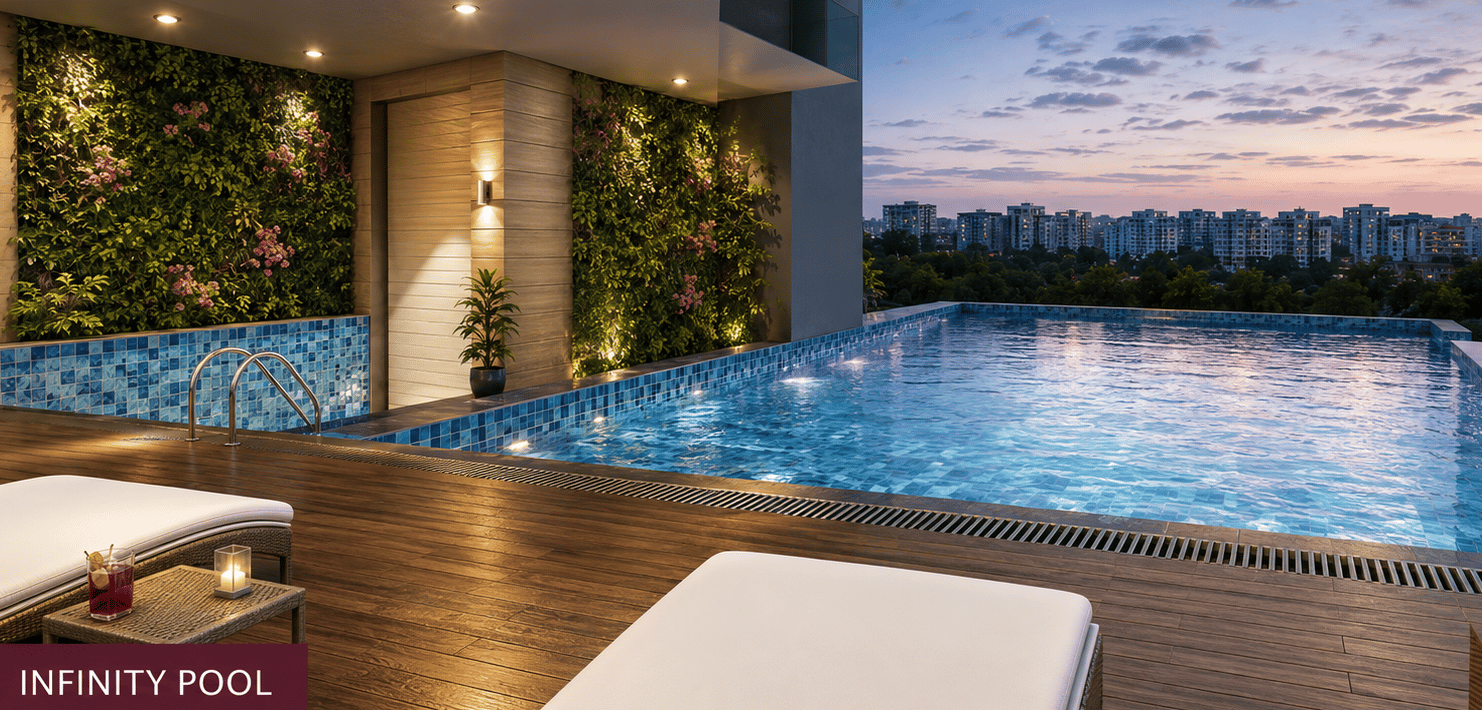 Swimming pool at Northern Hills, Dahisar East