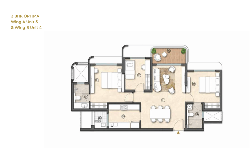 2.5BHK floor plan