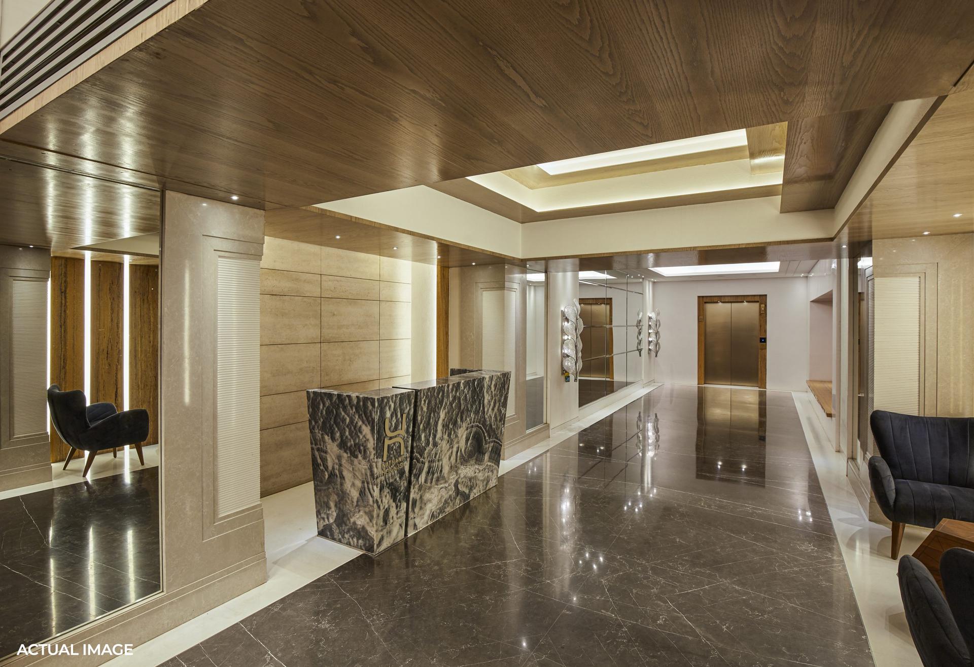 Grand entrance lobby at Nathani Heights, Mumbai Central