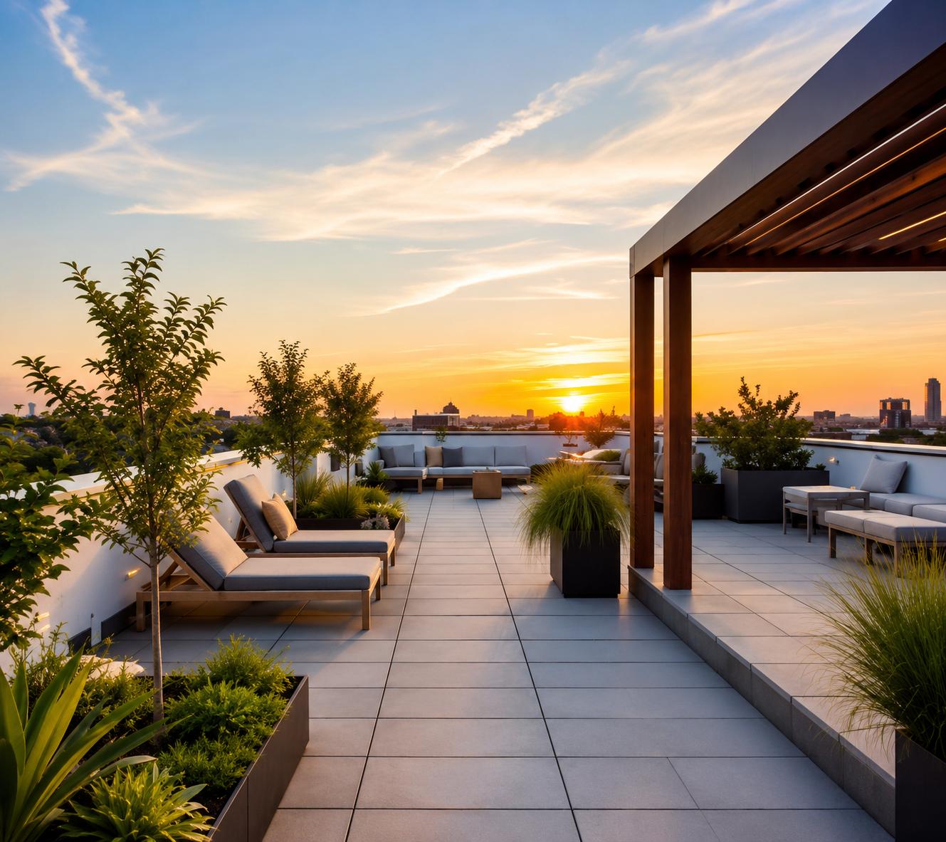 Rooftop terrace at Sanctum DPS Rivera, Dahisar West