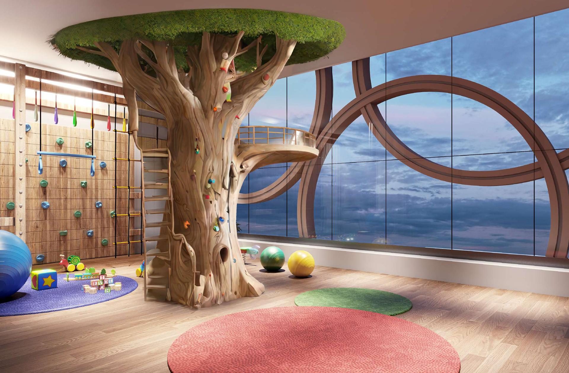 Children's play area at L&T Island Cove, Mahim West