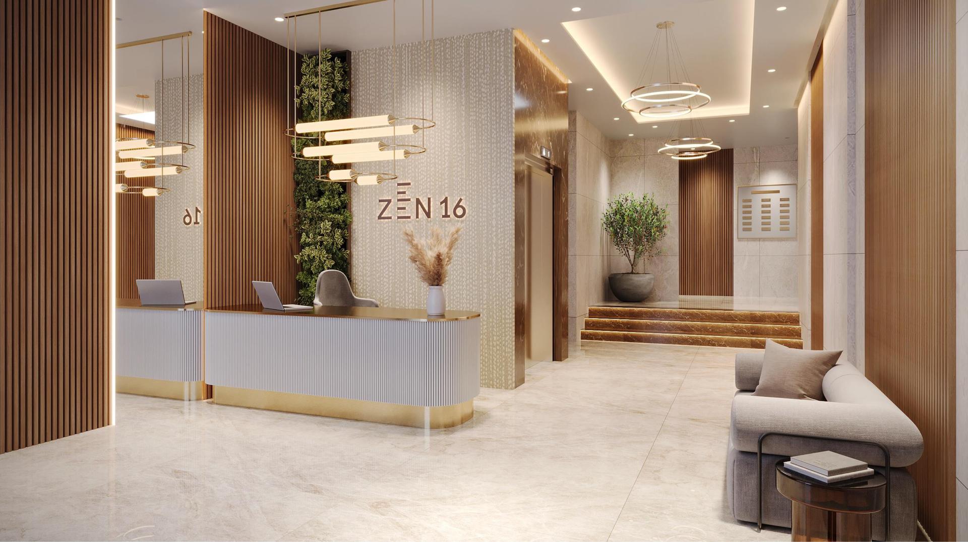 Grand entrance lobby at Zen 16, Mahim West