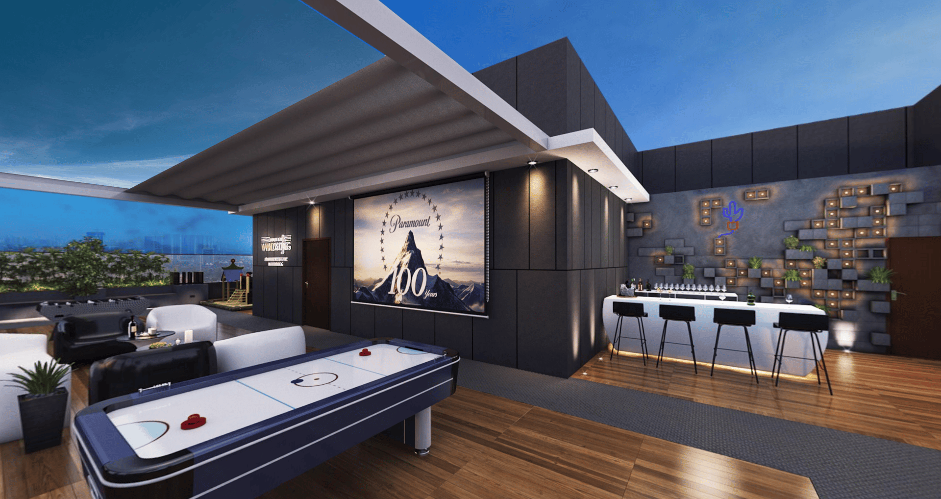 Rooftop terrace at Rigved Windsong, Matunga East
