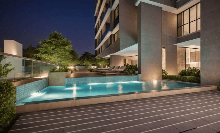 Swimming pool at DGS Sheetal Kiara, Goregaon West