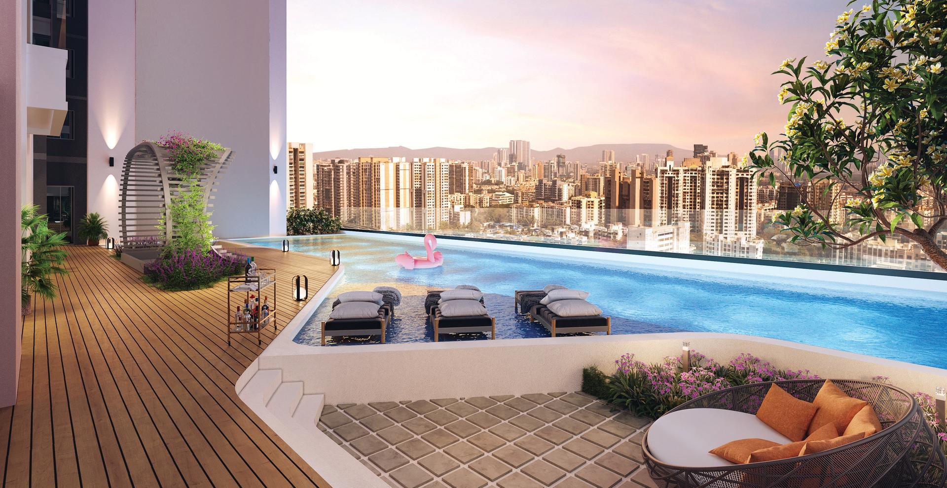 Swimming pool at Shreeji Aikyam, Kandivali West