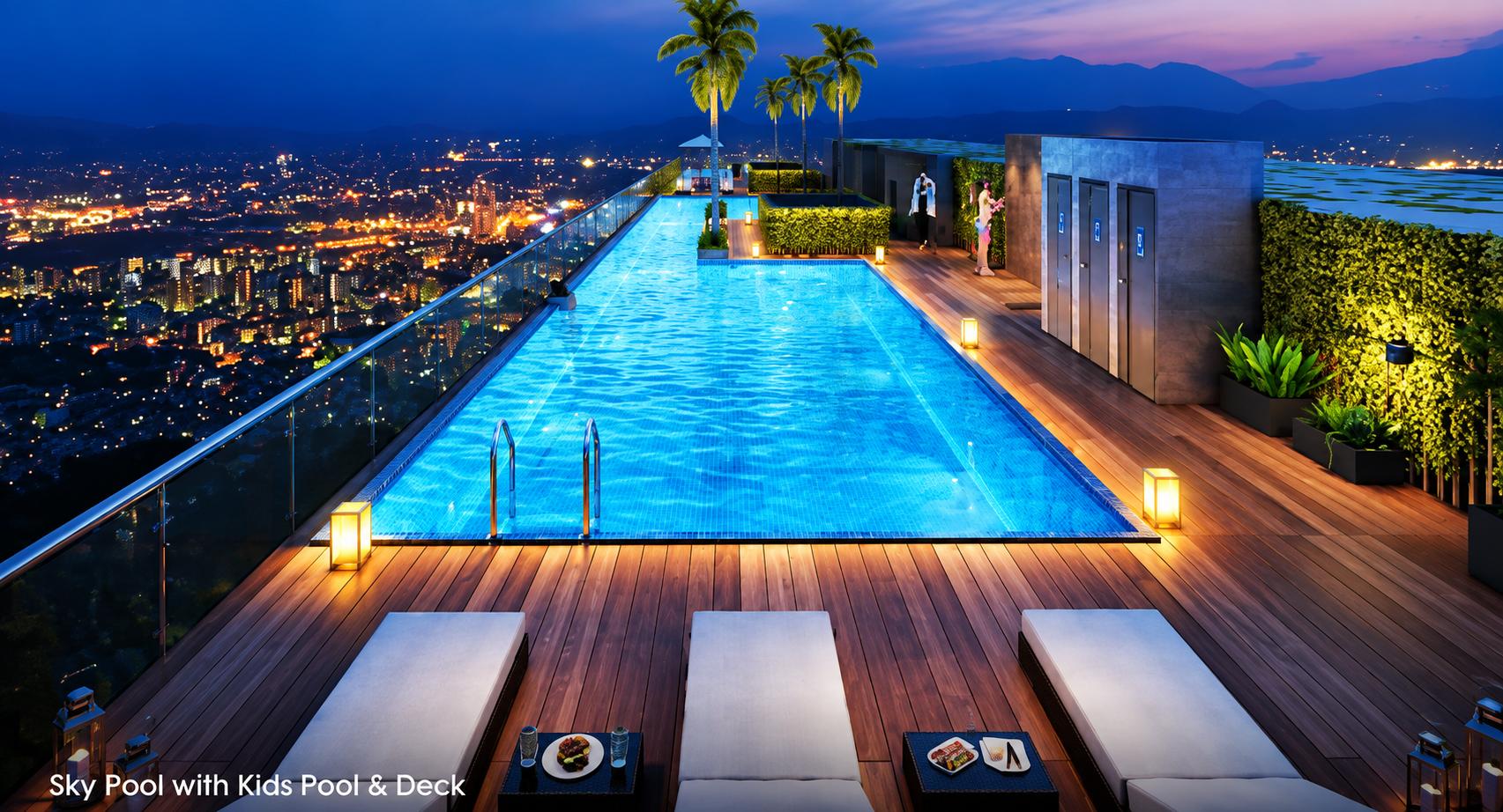 Swimming pool at Ruparel Urbana, Kurla East