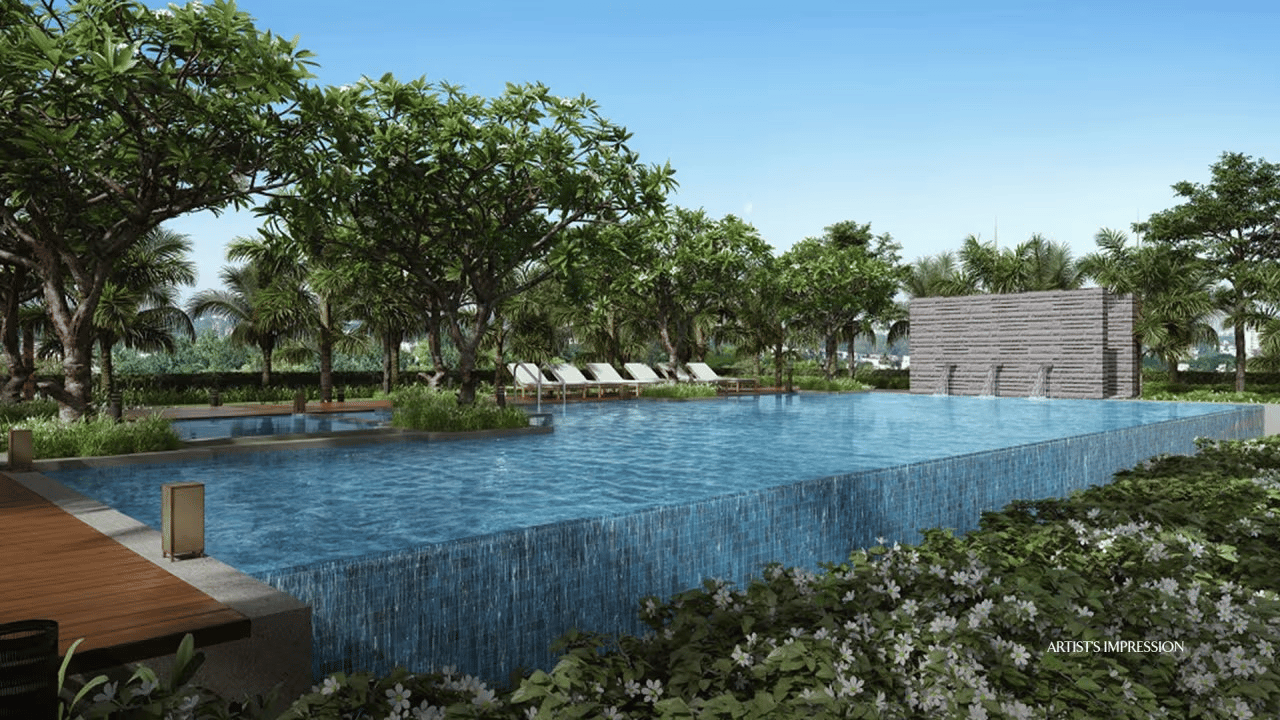 Swimming pool at Dynamix Divum, Goregaon East