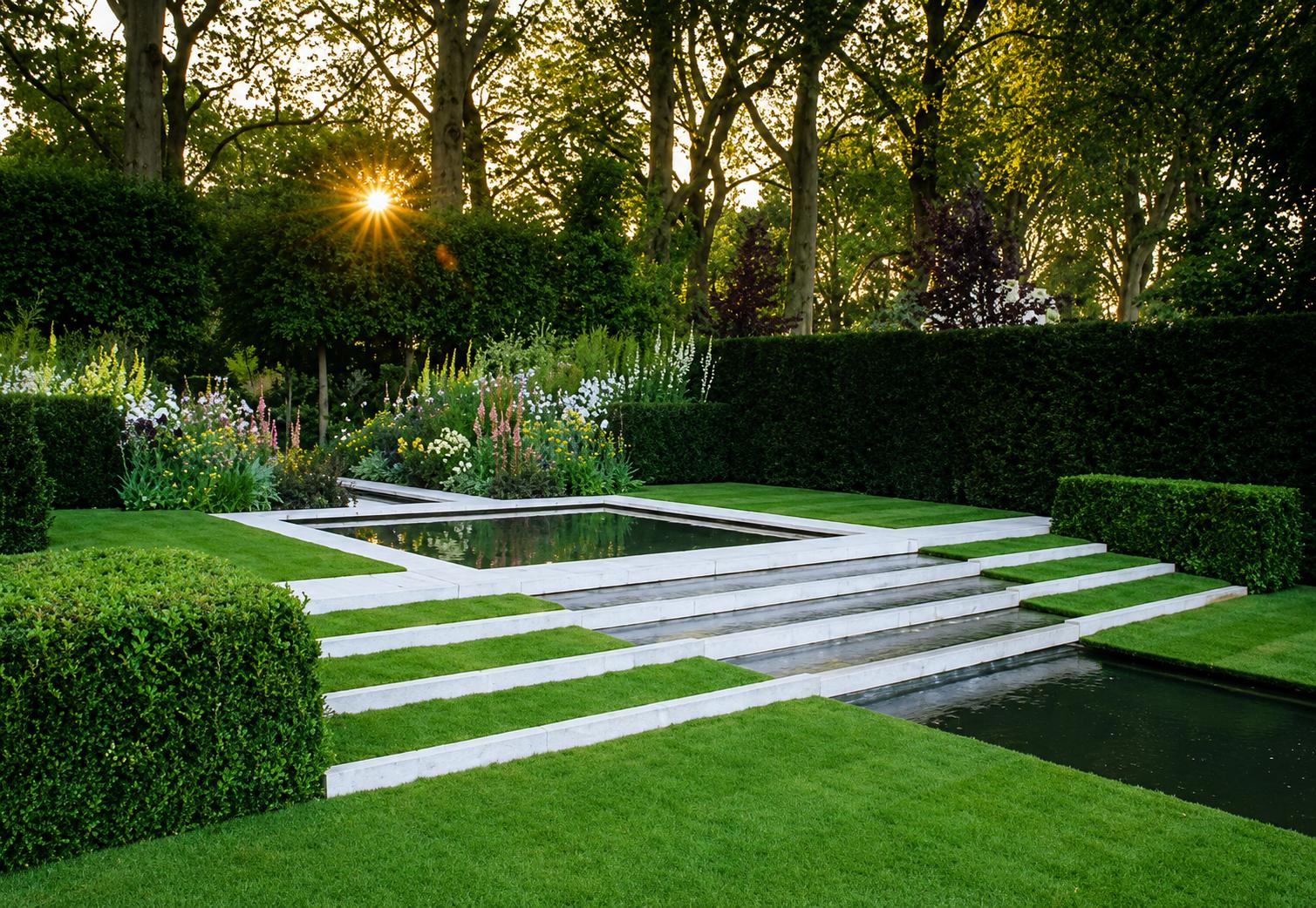 Landscaped gardens at Sumer Harbour Heights, Mazgaon
