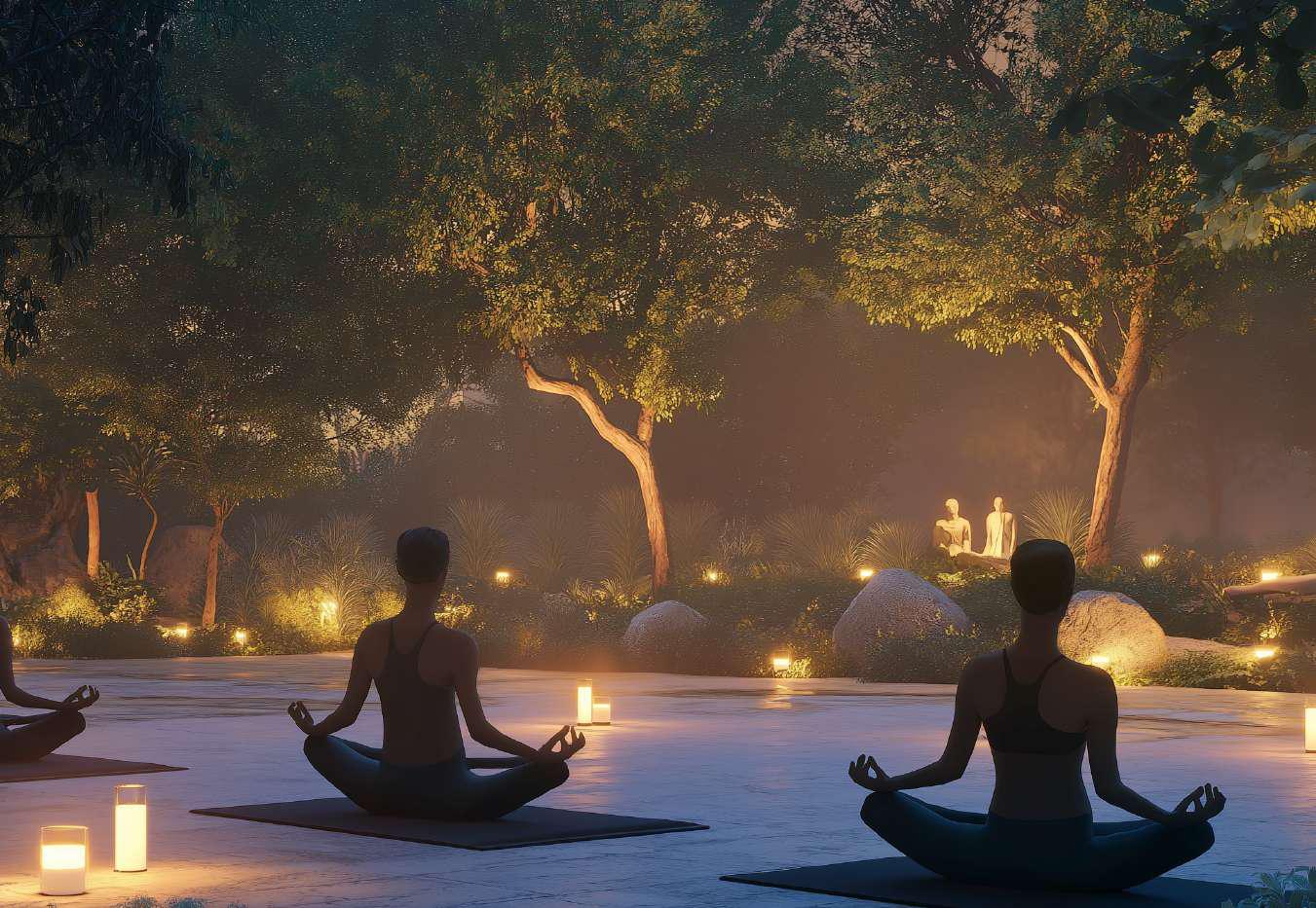 Yoga / meditation at Kabra Dvayam, Worli